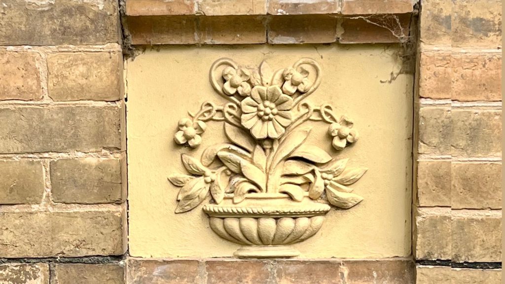 Decorative Ceramic Panel on Conservatory Rippon Lea