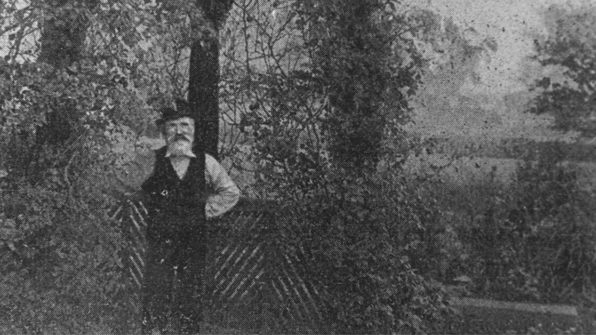 Adam Anderson in Rippon Lea garden 1902